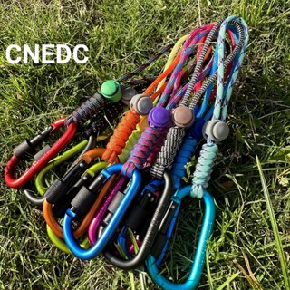 Cnedc เชือกพาราคอร์ดถักโลหะ รูปตัว D อเนกประสงค์ ป้องกันการสูญหาย สําหรับแขวนขวดน้ํา