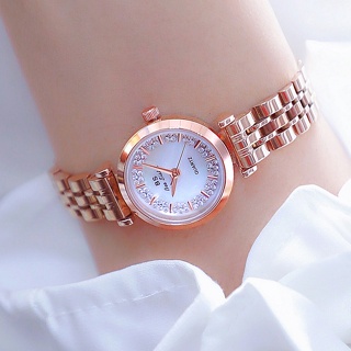 นาฬิกาข้อมือผู้หญิง  นาฬิกาข้อมือ ประดับเพชร กันน้ํา หรูหรา แฟชั่นสําหรับสตรี