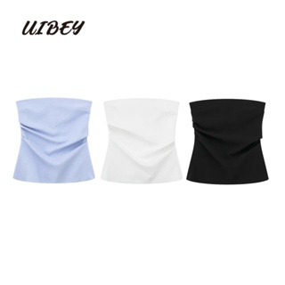 Uibey เสื้อกั๊กแฟชั่น อเนกประสงค์ สีพื้น 8702