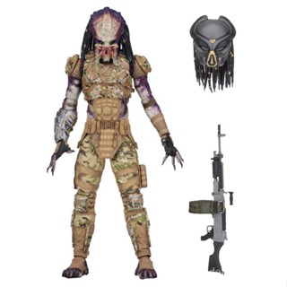 Neca 51574 Predator 2018 โมเดลตุ๊กตา ลายพราง ขยับได้ ขนาด 23 ซม.