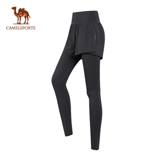CAMEL SPORTS กางเกงเลกกิ้งขายาว สองชิ้น เหมาะกับการเล่นโยคะ ฟิตเนส วิ่ง สําหรับผู้หญิง