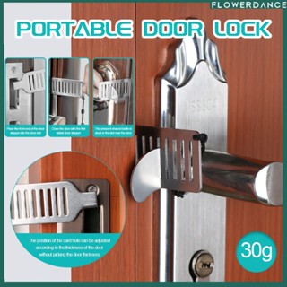 ล็อคประตูแบบพกพาสำหรับการเดินทาง Heavy Duty Portable Door Lock Stoppers Heavy Duty Home Hotel Door Jammer Stoppers Self-defense Security Devices