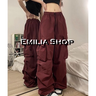 EMILIA SHOP  กางเกงขายาว คาร์โก้ กางเกง กางเกง  สบาย พิเศษ Unique Beautiful A90M02M 36Z230909