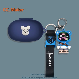 For Anker Soundcore Space A40 Case Cartoon Bear Keychain Pendant Soundcore Space A40 Silicone Soft Case Shockproof Case Protective Cover Creative Astronaut Cute Anker Soundcore Sport X10 Cover Soft Case