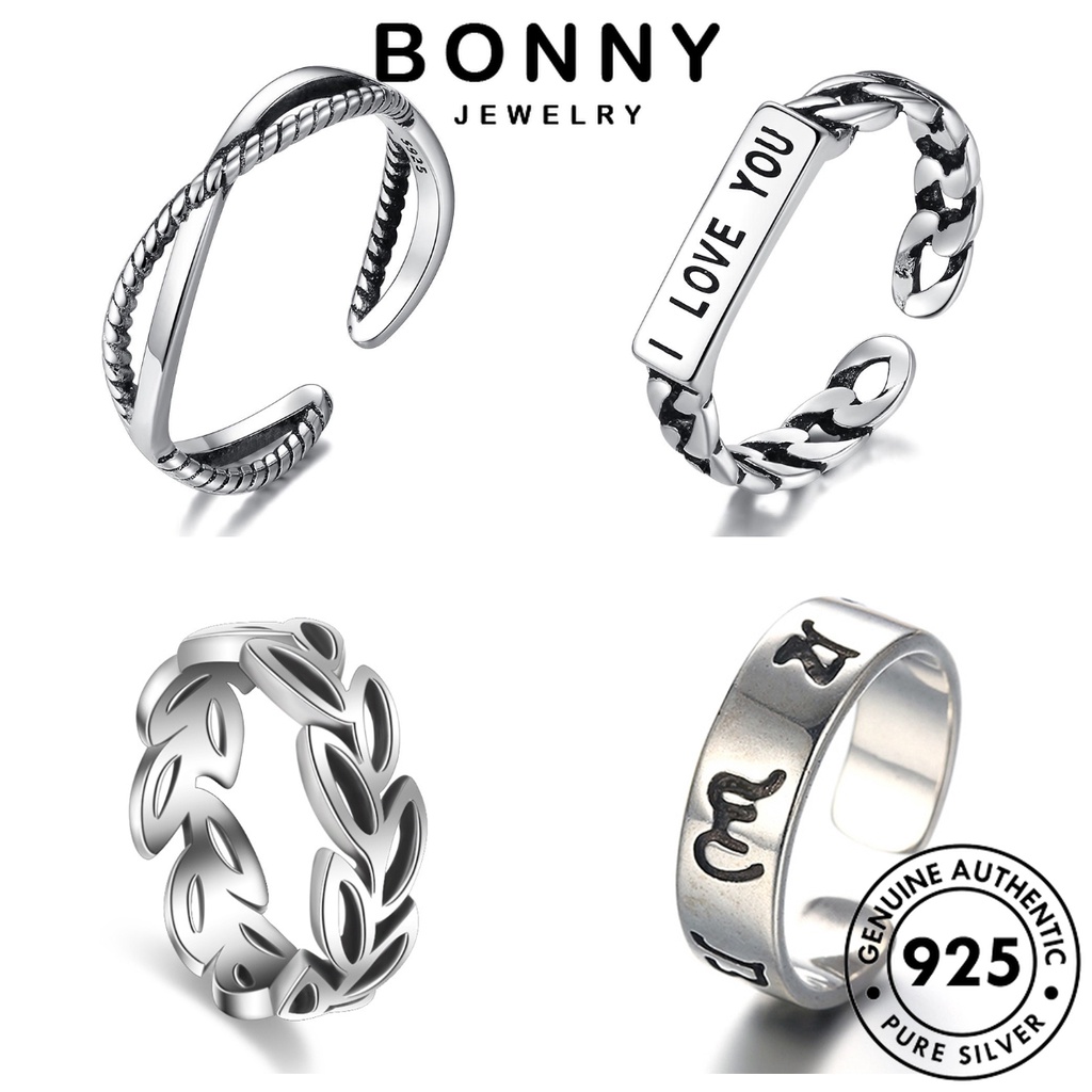bonny-jewelry-แฟชั่น-ต้นฉบับ-เกาหลี-แหวน-แท้-925-ผู้หญิง-เงิน-silver-วินเทจ-เครื่องประดับ-เครื่องประดับ-m040