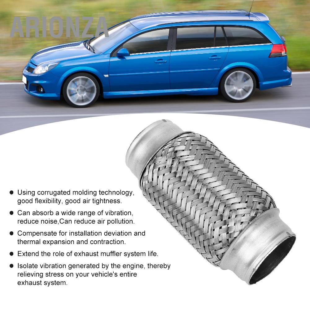 arionza-2-x-6in-รถ-ท่อไอเสียท่ออ่อนสแตนเลสเชื่อมข้อต่อท่ออุปกรณ์รถยนต์