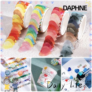 Daphne ม้วนเทปสติ๊กเกอร์ลายหัวใจ Diy สําหรับติดตกแต่งสมุดภาพงานหัตถกรรม 100ชิ้น/ม้วน