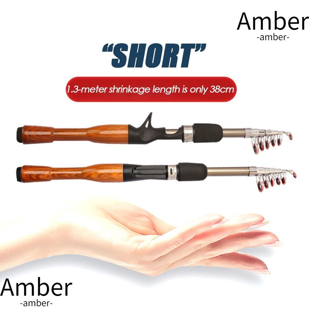amber-คันเบ็ดตกปลาเซรามิค-แบบสั้น-ยืดหดได้-พับเก็บได้-สําหรับตกปลา