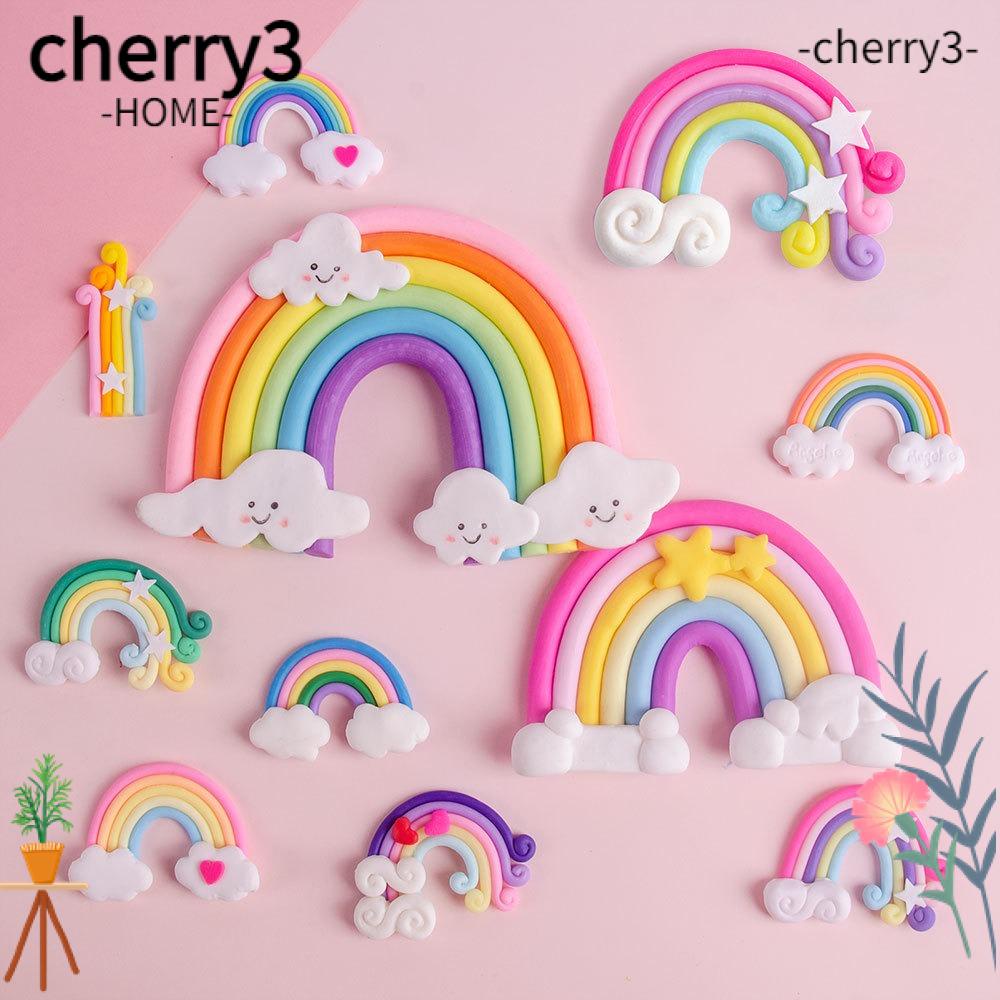 cherry3-ท็อปเปอร์เค้ก-รูปการ์ตูนยูนิคอร์นน่ารัก-สีรุ้ง-สําหรับตกแต่งเค้กวันเกิด-คัพเค้ก-5-ชิ้น