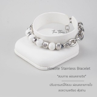 กำไลหิน The Totem  Howlite Stainless Steel Ep.01 Bracelet