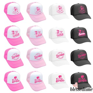Blessedtime- หมวกเบสบอล พิมพ์ลายตัวอักษร บาร์บี้ น่ารัก ระบายอากาศ ปรับได้ แฟชั่นฤดูร้อน สําหรับผู้หญิง