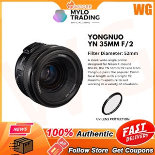 【พร้อมส่ง】Yongnuo เลนส์ Yn35 มม. YN 35 มม. f/2 สําหรับเมาท์ Nikon ทุกรุ่น