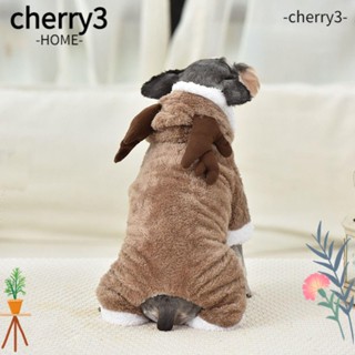 Cherry3 เสื้อผ้าสัตว์เลี้ยง ชุดจั๊มสูท ซานตาคลอส คริสต์มาส อบอุ่น สําหรับสุนัข