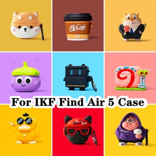 【ส่วนลด】เคสหูฟัง แบบนิ่ม ลายการ์ตูนตลก สําหรับ IKF Find Air 5 IKF Find Air 5