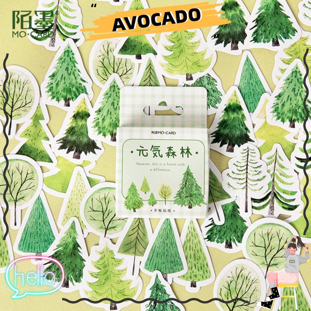 avocarr-สติกเกอร์-pvc-ลายต้นไม้-สีเขียว-สําหรับตกแต่ง-diy-225-ชิ้น
