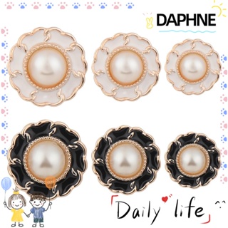 Daphne กระดุมไข่มุก พลาสติก DIY สําหรับตกแต่งเสื้อผ้า 10 ชิ้น