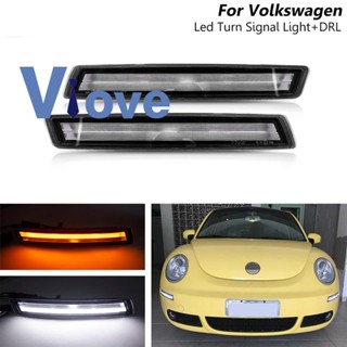 ไฟเลี้ยว LED DRL สีเหลืองอําพัน สําหรับรถยนต์ VW Beetle 2006-2010