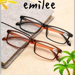 Emilee แว่นตาอ่านหนังสือ สายตายาว เลนส์ HD ใส น้ําหนักเบาพิเศษ หลากสี สําหรับผู้หญิง และผู้ชาย
