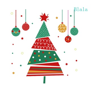 สติกเกอร์วอลเปเปอร์ ลาย Blala Merry Christmas Tree DIY ลอกออกได้ สําหรับติดตกแต่งผนังบ้าน ปาร์ตี้