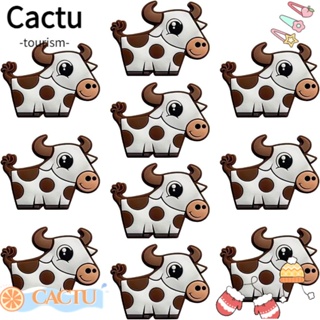 Cactu ลูกปัดซิลิโคน รูปสัตว์ วัว อุปกรณ์เสริม สําหรับทําโซ่ DIY