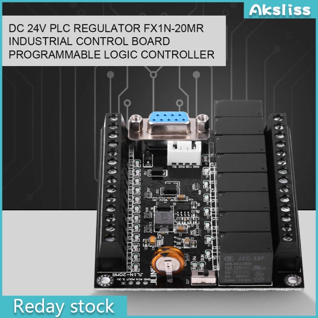 aks-บอร์ดควบคุมโปรแกรม-plc-dc-24v-plc-regulator-fx1n-20mr