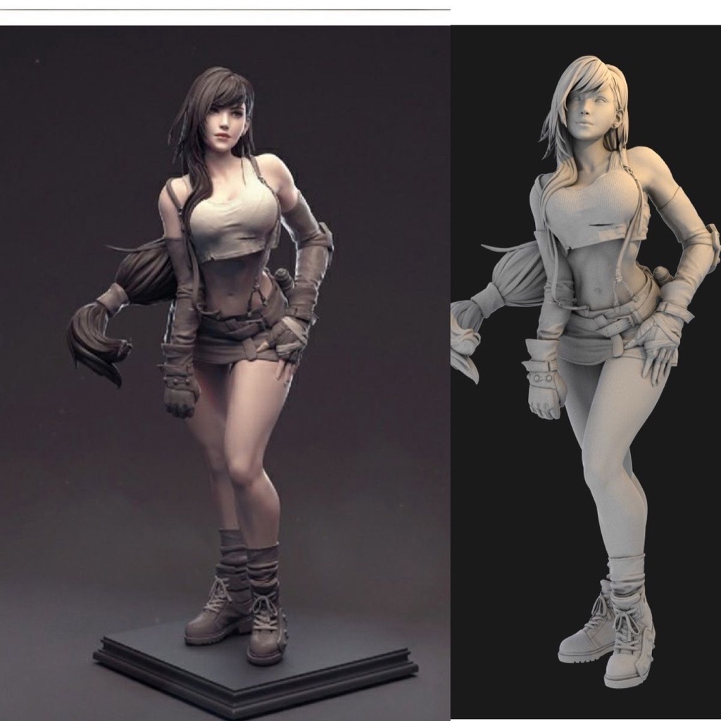 โมเดลฟิกเกอร์เรซิ่น-tifa-tifa-gk-สีขาว-3d-สเกล-1-35-24-18-uuhf