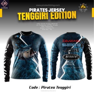 (Qianrui03) เสื้อแจ็กเก็ตตกปลา แต่งระบาย | Baju PANCING PIRATE TENGGIRI EDITION | Pirate TENGGIRI EDITION FISHING JERSEY ZAMX