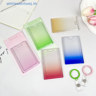 Alittlese เคสอะคริลิคใส ลาย Kpop ไล่โทนสี 3 นิ้ว สําหรับใส่บัตรนักเรียน บัตรรถบัส DIY