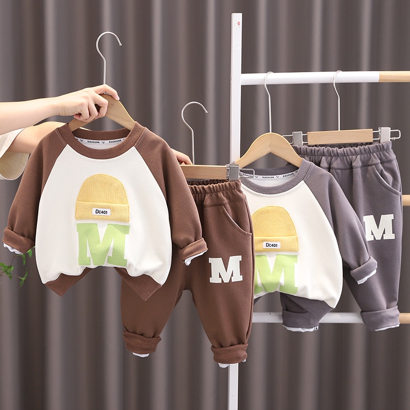 เสื้อกันหนาว-คอกลม-สองชิ้น-แฟชั่นฤดูใบไม้ผลิ-และฤดูใบไม้ร่วง-สําหรับเด็กผู้หญิง