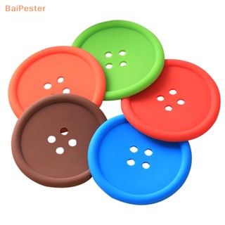 [BaiPester] แผ่นซิลิโคนรองแก้วน้ํา ทรงกลม กันลื่น ทนความร้อน 5 ชิ้น