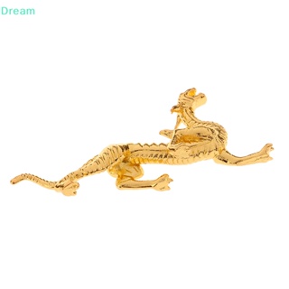 &lt;Dream&gt; กระถางธูปโลหะ รูปมังกร สีทอง ขนาดเล็ก สําหรับตกแต่งบ้าน ออฟฟิศ 1 ชิ้น