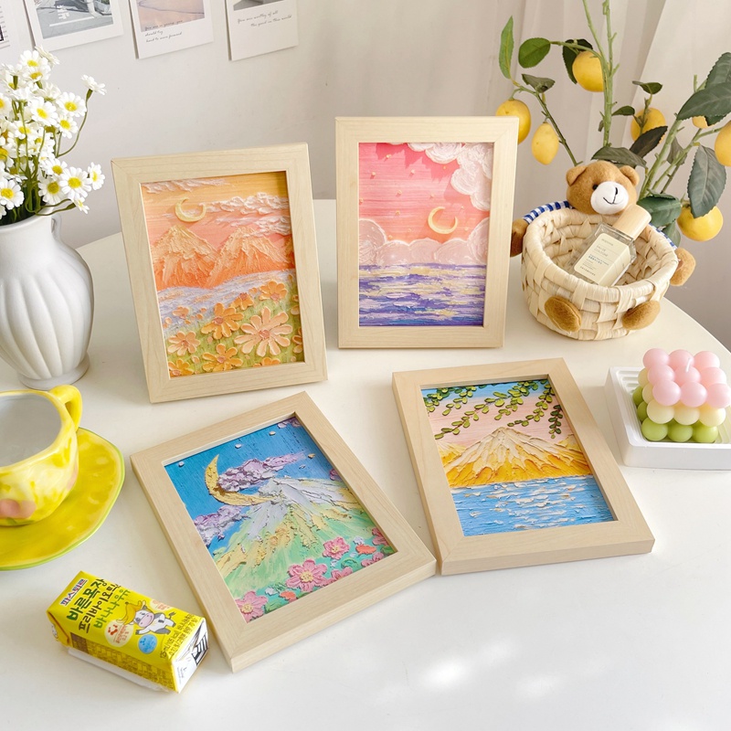 ins-ภาพวาดสีน้ํามัน-กรอบภูมิทัศน์-ผลิตภัณฑ์-การถ่ายภาพ-ตกแต่งพื้นหลัง-อุปกรณ์ประกอบฉาก-มือวาด-ตกแต่งบ้าน