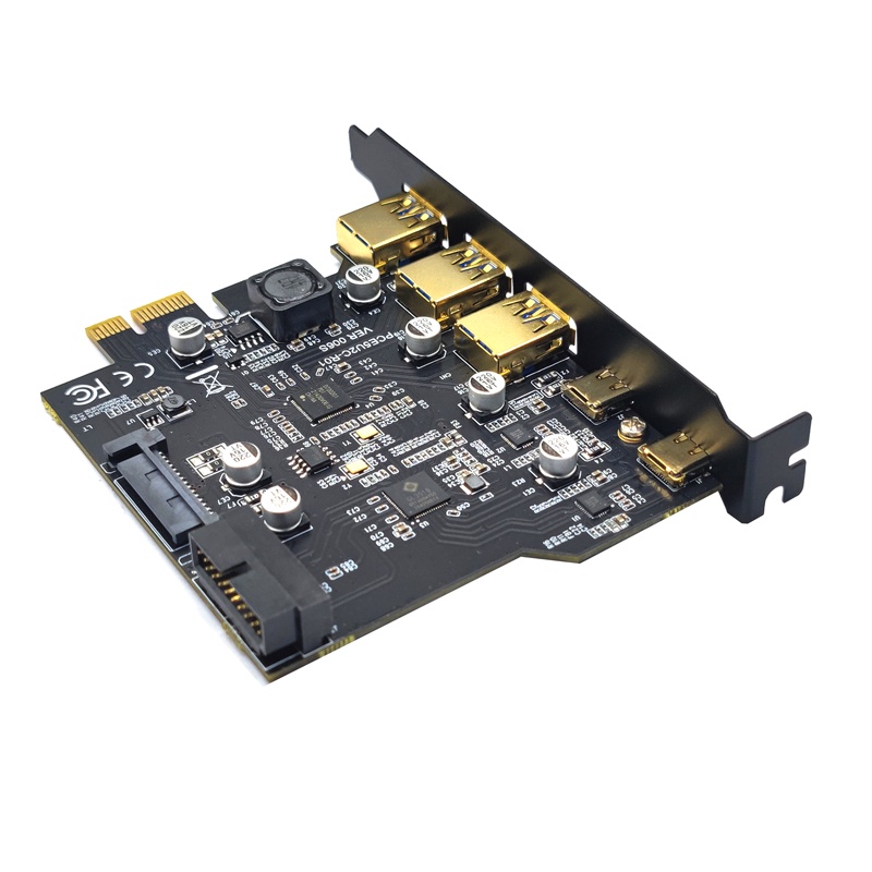 อะแดปเตอร์การ์ดไรเซอร์ Type C USB 3.2 Gen2 PCIE USB 3.0 PCI Express PCI ...