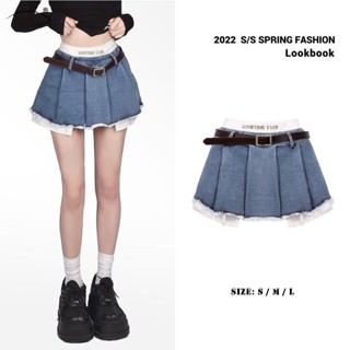 2TOYOUNG กระโปรง กระโปรงยีนส์ เสื้อผ้าผู้หญิงแฟชั่น Sexy skirt 2023 New AP0401