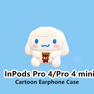 INPODS 【คุณภาพสูง】เคสหูฟัง แบบนิ่ม ลายการ์ตูนฉลาม สําหรับ Pro 4 Mini Pro4 Mini Ins Pro 4