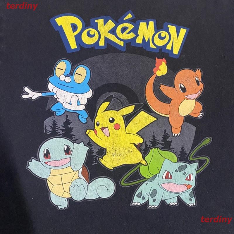 terdiny-โปเกมอนเสื้อยืดผู้ชาย-เสื้อยืด-pokemon-วินเทจ-pokemon-short-sleeve-t-shirts