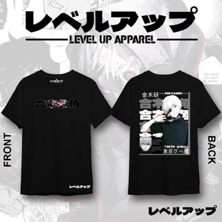 เสื้อยืดผ้าฝ้ายพิมพ์ลายAnime Shirt Ken Kaneki Tokyo Ghoul