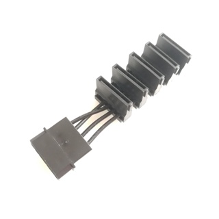 สายเคเบิลพาวเวอร์ซัพพลาย D 4Pin IDE Molex 1 to 5 SATA Splitter 18AWG ATX 10 ซม. สําหรับคอมพิวเตอร์ตั้งโต๊ะ