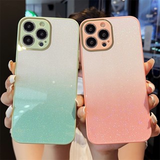 เคสโทรศัพท์มือถือ ไล่โทนสี แต่งกลิตเตอร์ วิบวับ สําหรับ Realme 9i 8 9 Pro 5G 7 C15 C12 C25 C11 2020