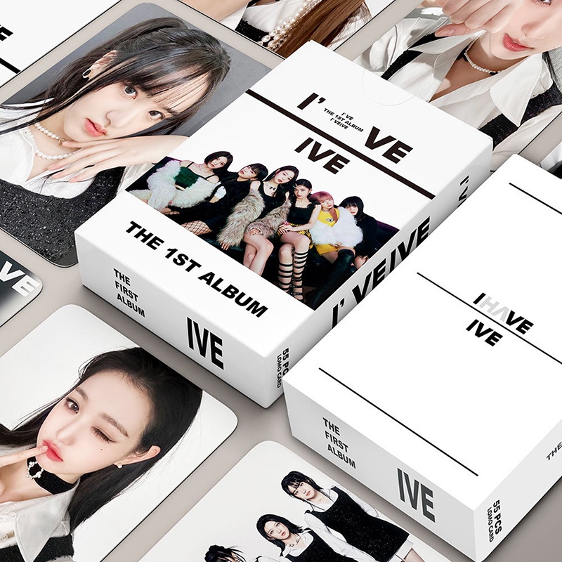 โปสการ์ด-อัลบั้มโลโม่-ลายศิลปินเกาหลี-ive-2023-ive-ive-55-ชิ้น