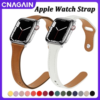 Cnagain สายนาฬิกาข้อมือหนัง คุณภาพสูง สําหรับ Apple Watch Ultra 49 มม. series 8 7 41 มม. 45 มม. 6 5 4 44 มม. 40 มม. SE 3 2 1 38 มม. 42 มม.