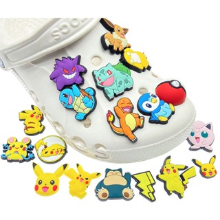 Psyduck Gengar Jibbitz อะนิเมะโปเกม่อน Jibitz Crocs น่ารัก Snorlax Pikachu Jibits ถ้วย สําหรับผู้ชาย รองเท้า อุปกรณ์เสริม เสน่ห์ ตกแต่ง