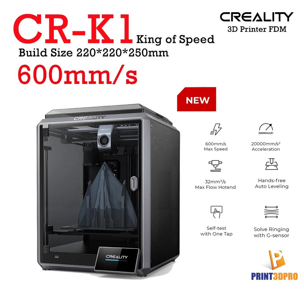 Creality CRK1 3D Printer Build Size 220x220x250mm Max speed 600mm/s