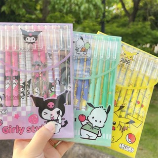 SANRIO ปากกาเจล แบบลบได้ ลายการ์ตูนซานริโอ้น่ารัก สีดํา สําหรับนักเรียน จํานวน 1 ชิ้น