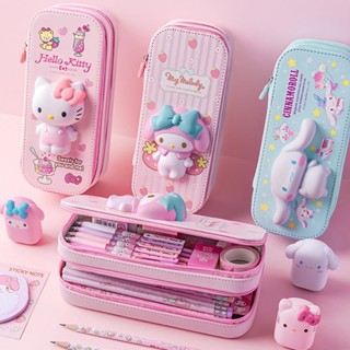 กระเป๋าดินสอ อเนกประสงค์ ลาย Sanrio สําหรับนักเรียน