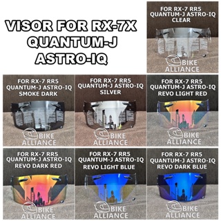 หมวกกันน็อค VISOR RX-7 RX7 RR5 QUANTUM-J ASTRO-IQ เรนโบว์ สีฟ้า ใส REVO RED ทนทานต่อการขูดขีด