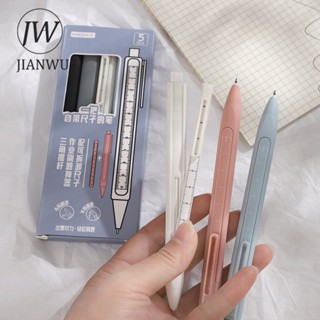 Jianwu ปากกาเจล 0.5 มม. สีดํา แห้งเร็ว 4 ชิ้น ต่อชุด