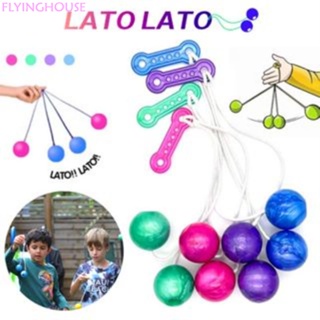 Lato Lato Latto Latto Nostalgia ของเล่น เรืองแสงในที่มืด สําหรับเด็กนักเรียน ของเล่นปริศนา Viral Lato-lato Led สําหรับเด็ก
