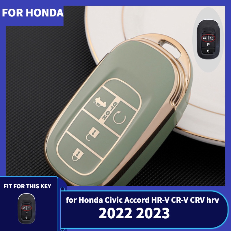 เคสกุญแจรีโมตรถยนต์-tpu-4-ปุ่ม-อุปกรณ์เสริม-สําหรับ-honda-civic-2022
