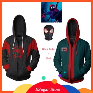 เสื้อแจ็กเก็ตคอสเพลย์ Spiderman Across The Spider Verse สําหรับผู้ชาย